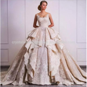 Vestido де noiva кружева Cap рукава аппликации одеяние де mariage vestido де novia сексуальная невеста бальное платье старинные свадебные платья MW956